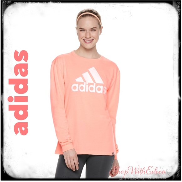 adidas Tops - Adidas Haze Coral Badge Of Sport Long Sleeve Top